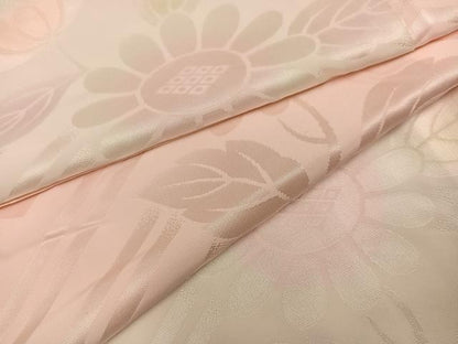 平和屋着物●振袖用長襦袢　袷　草花地紋　暈し染め　正絹　逸品　AABL0703ph