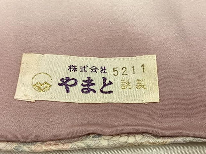 平和屋着物●上質な小紋　花鳥更紗文　金銀彩　やまと誂製　正絹　逸品　AABL0710ph