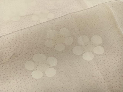 平和屋着物●長襦袢　無双仕立て　梅文　半衿刺繍　正絹　逸品　AABL0711ph