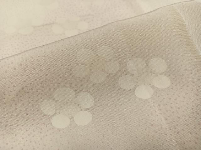 平和屋着物●長襦袢　無双仕立て　梅文　半衿刺繍　正絹　逸品　AABL0711ph