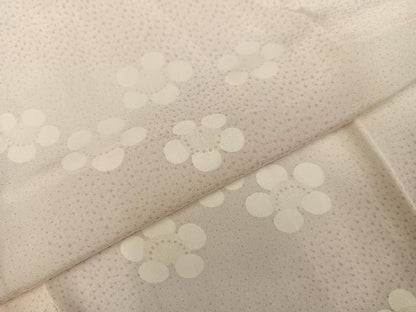 平和屋着物●長襦袢　無双仕立て　梅文　半衿刺繍　正絹　逸品　AABL0711ph