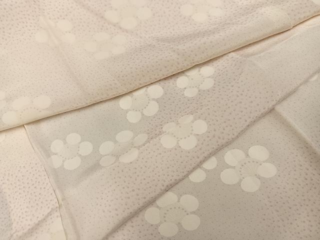 平和屋着物●長襦袢　無双仕立て　梅文　半衿刺繍　正絹　逸品　AABL0711ph