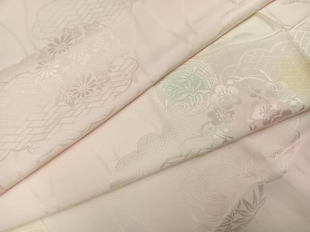 平和屋着物●振袖用長襦袢　袷　草花地紋　暈し染め　正絹　逸品　AABL0713ph