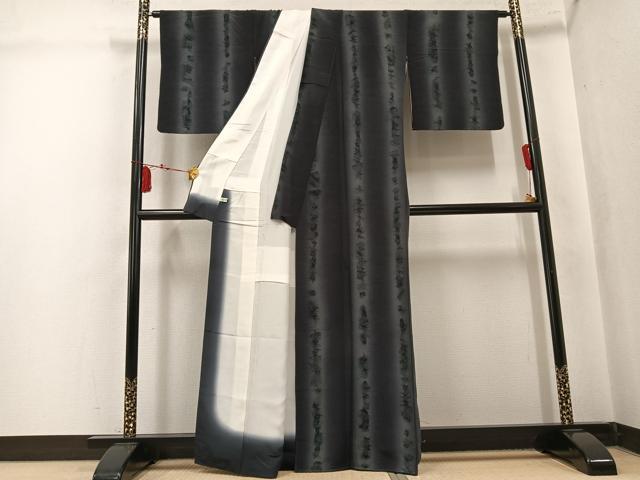 平和屋着物●小堀三千尋　小紋　間道　暈し染め　ほていや扱い　正絹　逸品　AABL0722ph