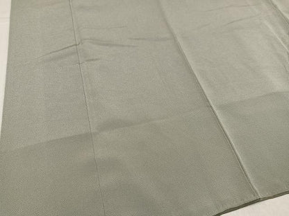 平和屋着物●上質な色無地　利休白茶色　鬼しぼ縮緬　正絹　逸品　AABL0724ph