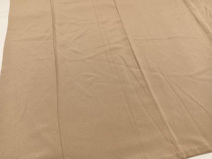 平和屋着物●上質な色無地　枯色　正絹　逸品　AABL0726ph