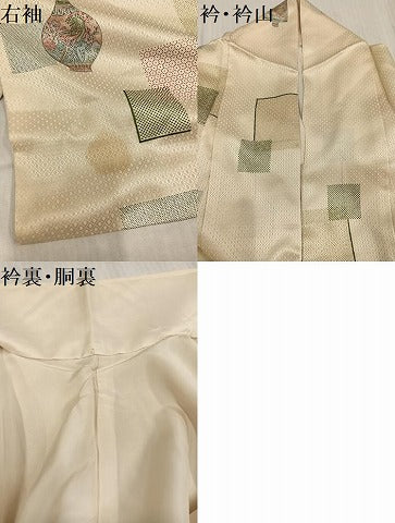 平和屋着物●上質な小紋　陶器　正絹　逸品　AABL0727ph