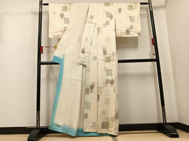 平和屋着物●上質な小紋　陶器　正絹　逸品　AABL0727ph