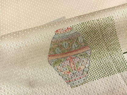 平和屋着物●上質な小紋　陶器　正絹　逸品　AABL0727ph