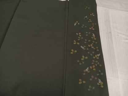 平和屋着物●訪問着　刺繍　草花文　暈し染め　金糸　正絹　逸品　AABL0730ph