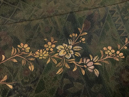 平和屋着物●訪問着　草花文　金彩　さが美扱い　正絹　逸品　AABL0735ph