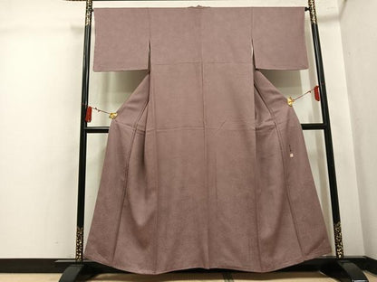 平和屋着物●伝統工芸師　服部光擴　江戸小紋　草木染　鮫小紋柄　正絹　逸品　未使用　AABL0736ph