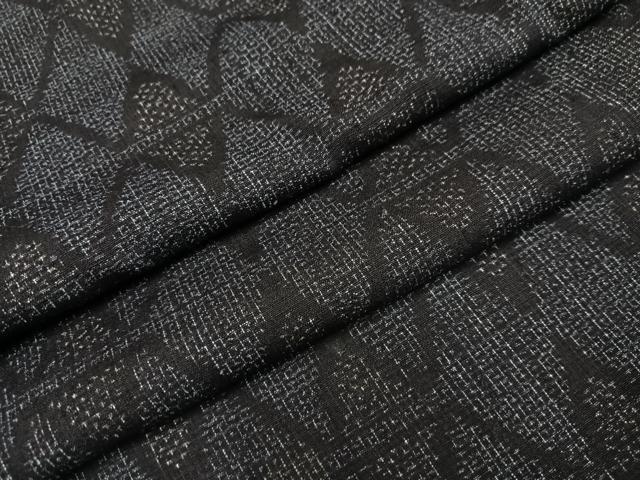 平和屋着物●結城紬　80亀甲　菱文　正絹　逸品　AABL0739ph