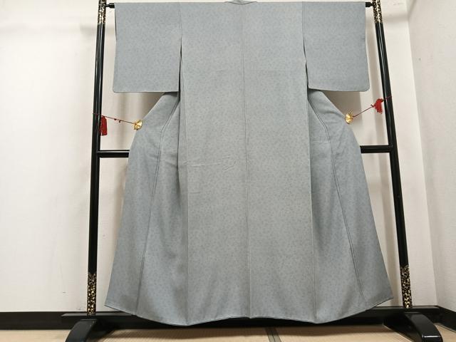 平和屋着物●伝統工芸士　廣瀬雄望　江戸小紋　花唐草文　正絹　逸品　AABL0743ph