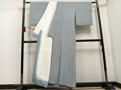 平和屋着物●伝統工芸士　廣瀬雄望　江戸小紋　花唐草文　正絹　逸品　AABL0743ph