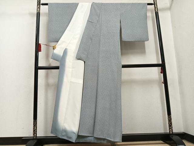 平和屋着物●伝統工芸士　廣瀬雄望　江戸小紋　花唐草文　正絹　逸品　AABL0743ph