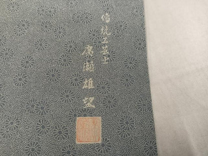 平和屋着物●伝統工芸士　廣瀬雄望　江戸小紋　花唐草文　正絹　逸品　AABL0743ph
