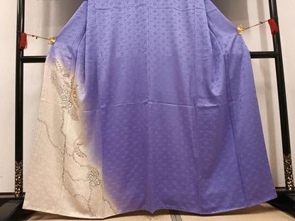 平和屋着物●訪問着　中国三大刺繍　相良刺繍　絞り　辻が花　暈し染め　正絹　逸品　未使用　AABL0744ph