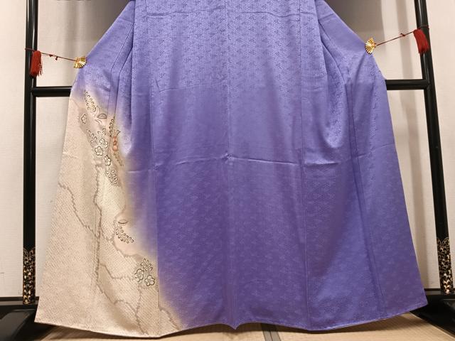 平和屋着物●訪問着　中国三大刺繍　相良刺繍　絞り　辻が花　暈し染め　正絹　逸品　未使用　AABL0744ph
