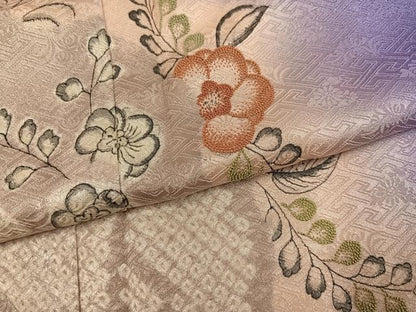 平和屋着物●訪問着　中国三大刺繍　相良刺繍　絞り　辻が花　暈し染め　正絹　逸品　未使用　AABL0744ph