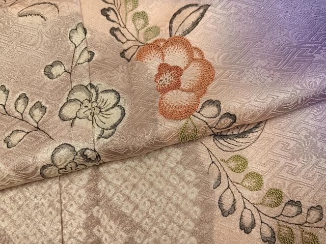 平和屋着物●訪問着　中国三大刺繍　相良刺繍　絞り　辻が花　暈し染め　正絹　逸品　未使用　AABL0744ph