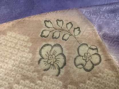 平和屋着物●訪問着　中国三大刺繍　相良刺繍　絞り　辻が花　暈し染め　正絹　逸品　未使用　AABL0744ph