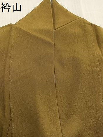平和屋着物●上質な色無地　黄橡色　正絹　逸品　AABL0746ph