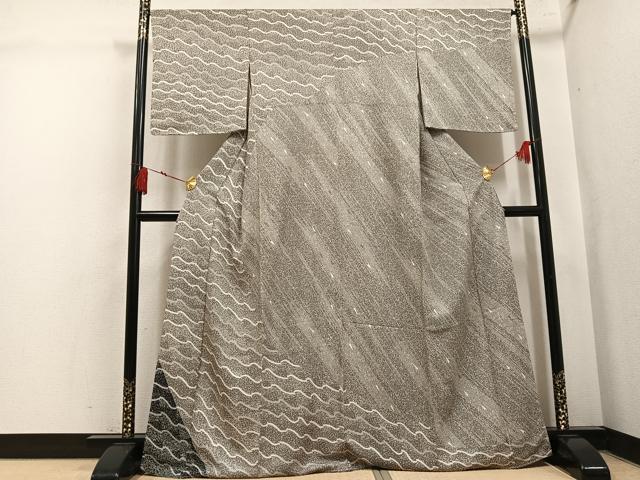 平和屋着物●訪問着　波文　金彩　正絹　逸品　未使用　AABL0747ph