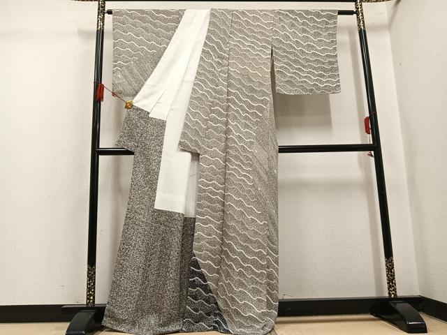 平和屋着物●訪問着　波文　金彩　正絹　逸品　未使用　AABL0747ph