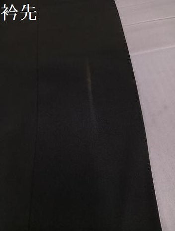 平和屋着物●訪問着　草花文　黒地　正絹　逸品　未使用　AABL0752ph