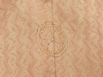 平和屋着物●訪問着　中国三大刺繍　スワトウ刺繍　汕頭刺繍　総刺繍　地紙花文　暈し染め　金糸　正絹　逸品　AABL0754ph