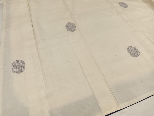 平和屋着物●結城紬　100亀甲　飛び亀甲　亀甲文　正絹　逸品　AABL0755ph