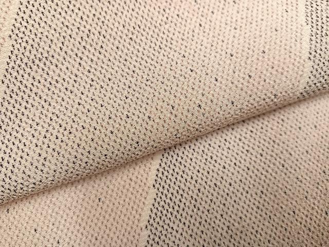 平和屋着物●本塩沢　斜縞　正絹　逸品　未使用　AABL0756ph
