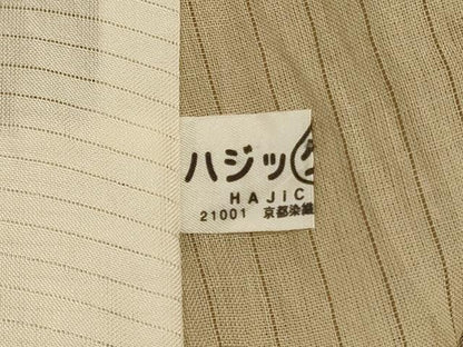 平和屋着物＊夏物　本場小千谷ちぢみ　縞　麻　逸品　AABL0765jd