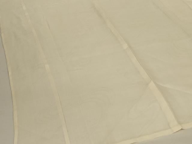 平和屋着物＊夏物　長襦袢　流水紋紗　鳥の子色　麻　AABL0767jd