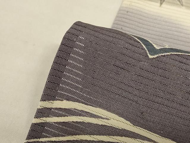 平和屋着物＊夏物　訪問着　絽　駒刺繍　風景文　銀彩　正絹　逸品　AABL0770jd
