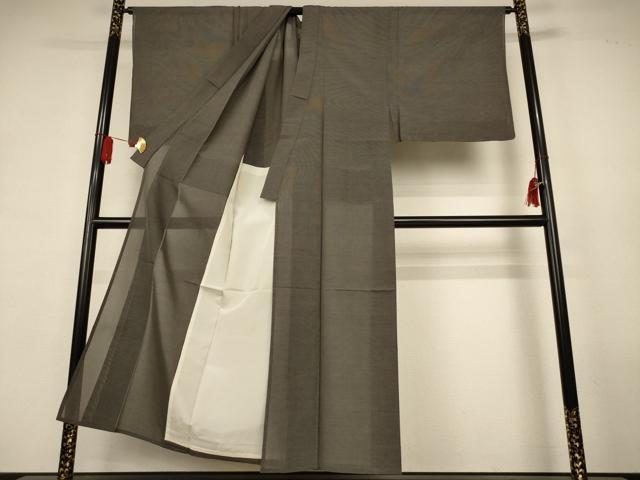 平和屋着物＊夏物　男性　夏大島　霞文　キングサイズ　正絹　逸品　AABL0773jd