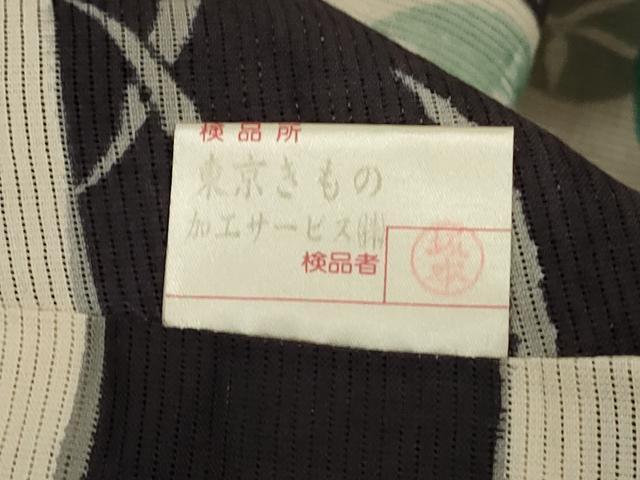 平和屋着物＊夏物　小紋　浴衣兼用　絽　朝顔　AABL0775jd