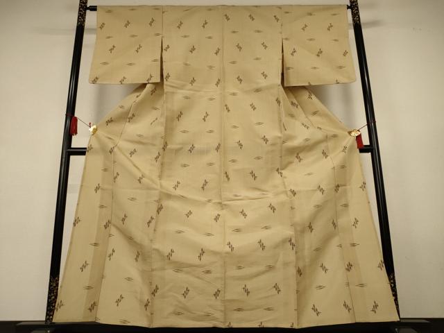 平和屋着物＊夏物　米琉上布　絣文　反端付き　正絹　逸品　AABL0777jd