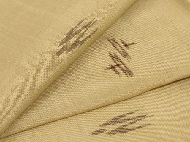 平和屋着物＊夏物　米琉上布　絣文　反端付き　正絹　逸品　AABL0777jd