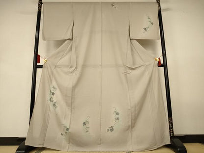 平和屋着物＊夏物　訪問着　絽　手描き　蔦の葉文　正絹　逸品　AABL0780jd