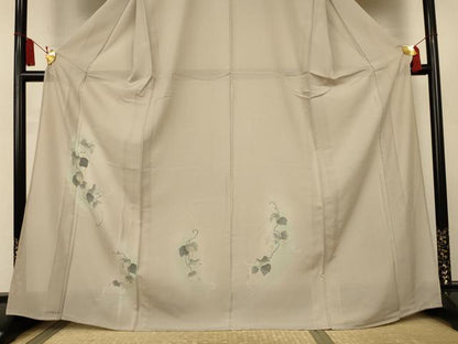 平和屋着物＊夏物　訪問着　絽　手描き　蔦の葉文　正絹　逸品　AABL0780jd