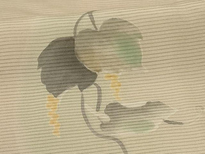 平和屋着物＊夏物　訪問着　絽　手描き　蔦の葉文　正絹　逸品　AABL0780jd