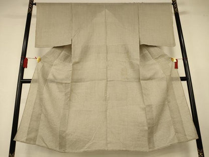 平和屋着物＊夏物　男性　本場小千谷ちぢみ　絣柄　麻　逸品　AABL0782jd
