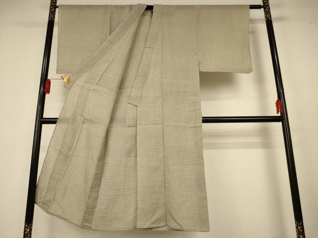平和屋着物＊夏物　男性　本場小千谷ちぢみ　絣柄　麻　逸品　AABL0782jd