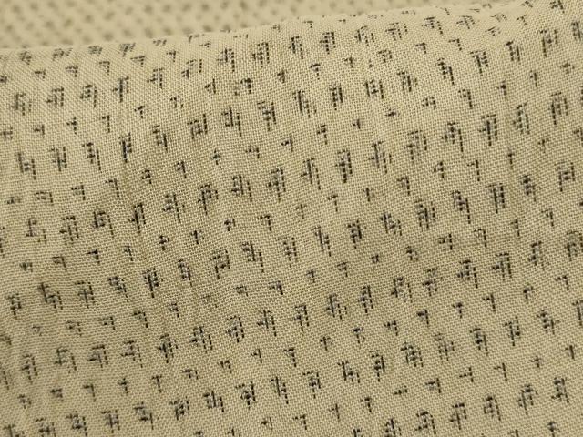 平和屋着物＊夏物　男性　本場小千谷ちぢみ　絣柄　麻　逸品　AABL0782jd