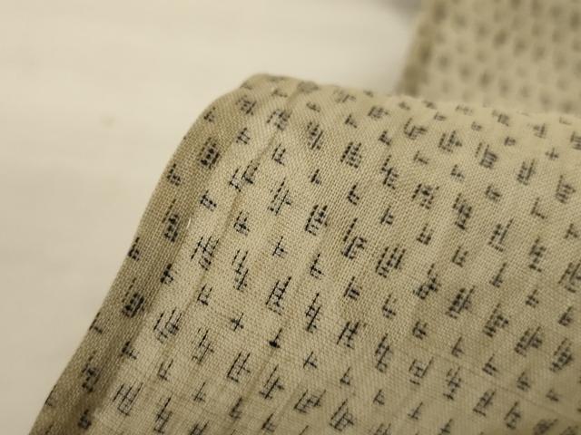 平和屋着物＊夏物　男性　本場小千谷ちぢみ　絣柄　麻　逸品　AABL0782jd