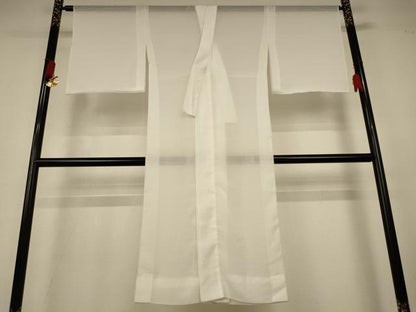 平和屋着物＊夏物　長襦袢　変わり絽　絽縮緬　白色　洗える着物　AABL0784jd
