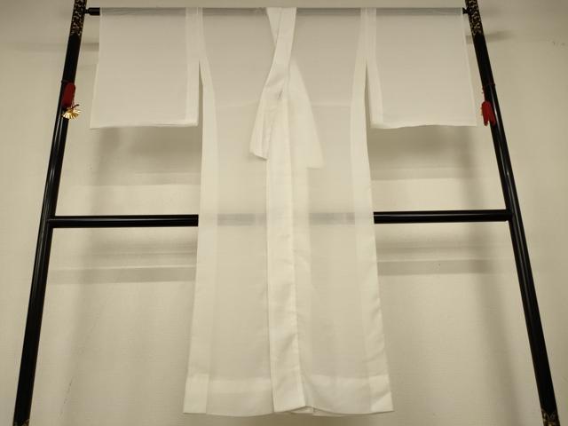 平和屋着物＊夏物　長襦袢　変わり絽　絽縮緬　白色　洗える着物　AABL0784jd