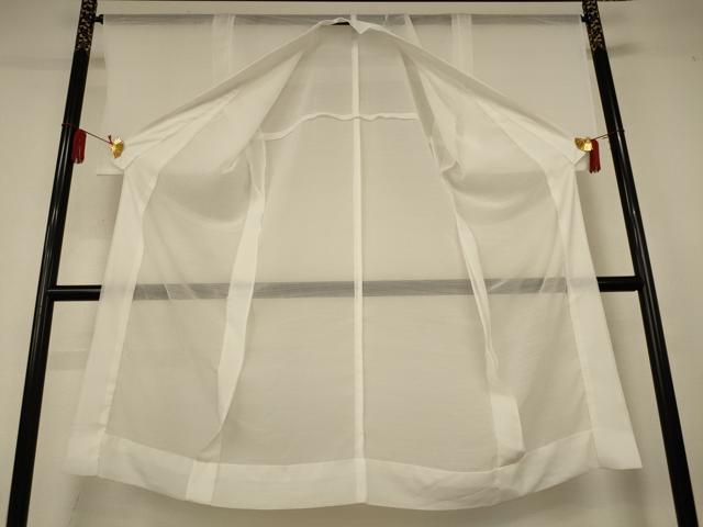平和屋着物＊夏物　長襦袢　変わり絽　絽縮緬　白色　洗える着物　AABL0784jd